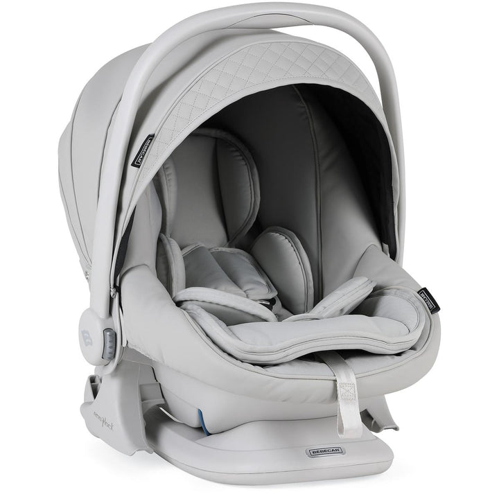 Bebecar Ip-Op Classic XL Trio 3 in 1 Travel System + Lie Flat Car Seat, FREE Changing Bag, Polished Pebble