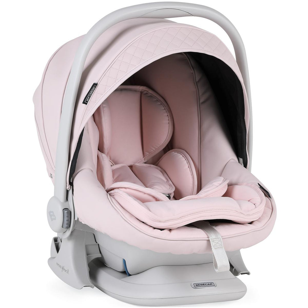 Bebecar Ip-Op Classic XL Trio 3 in 1 Travel System + Lie Flat Car Seat, FREE Changing Bag, Rose Blush