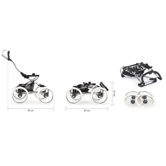 Bebecar Stylo Class+ Pram + New Aurea Car Seat Travel System + Raincover, FREE Changing Bag, Truffle