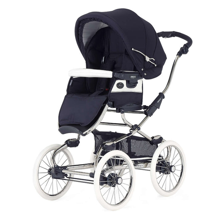 Bebecar Stylo Class+ 2 in 1 Pram + Raincover, Oxford Blue