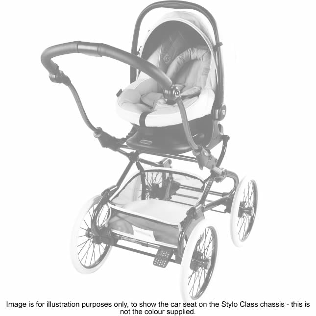 Bebecar Stylo Class+ Classic Pram + Lie Flat Car Seat Travel System + Raincover, Oxford Blue