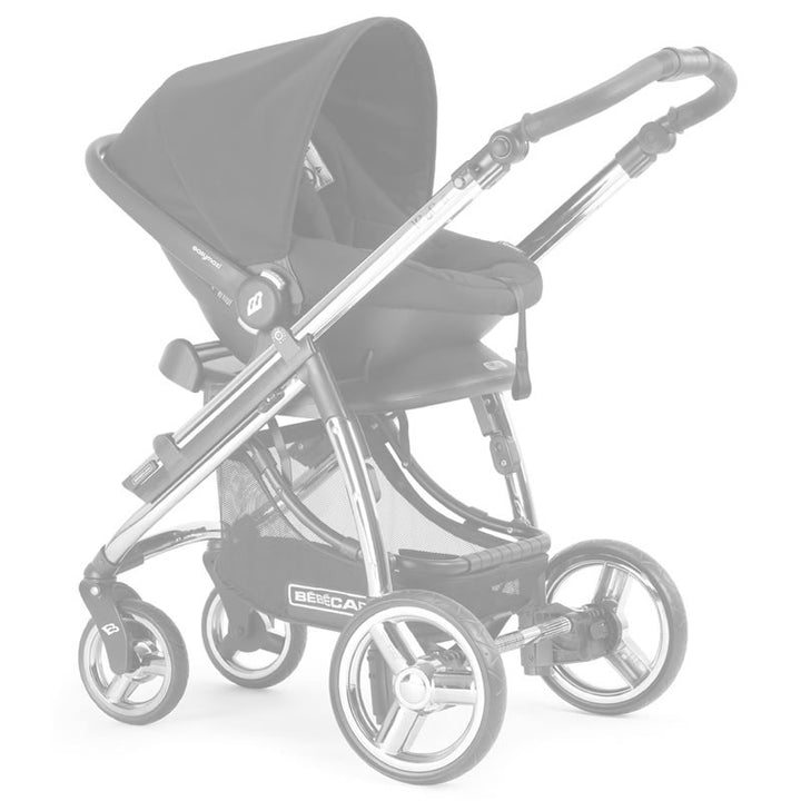 Bebecar Ip-Op Classic XL Trio 3 in 1 Travel System + Lie Flat Car Seat, FREE Changing Bag, Pewter