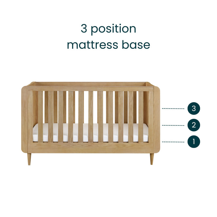 Tutti Bambini Japandi Cot Bed Light Oak