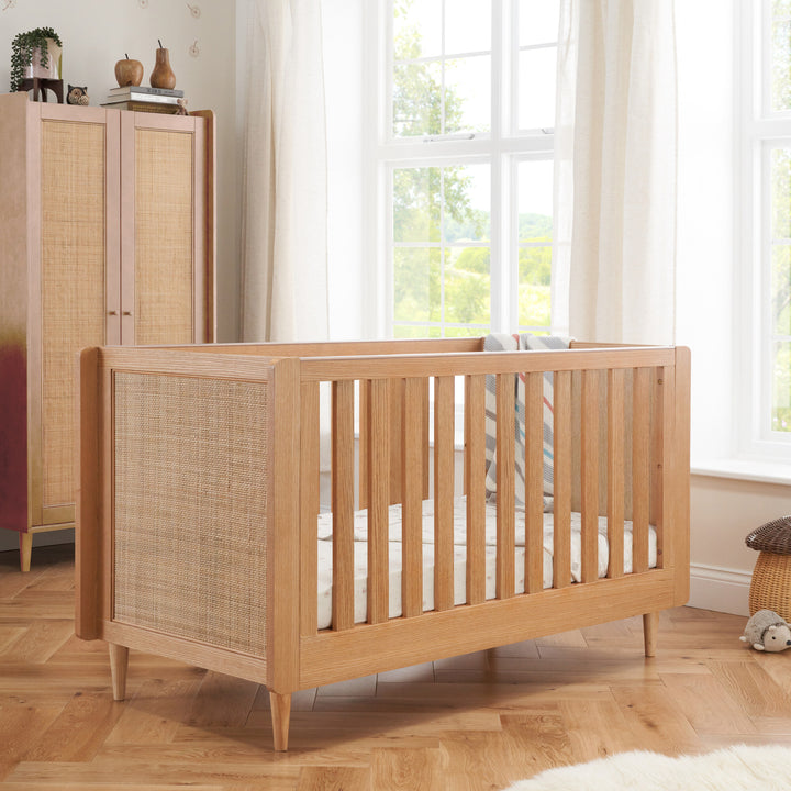 Tutti Bambini Japandi Cot Bed Light Oak