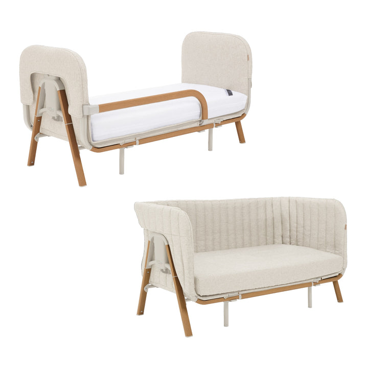 Tutti Bambini CoZee XL Scandinavian Walnut/Ecru Junior Bed & Sofa