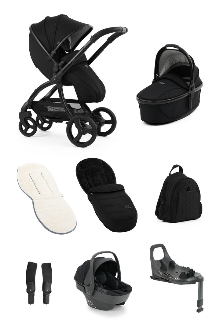 egg 3 Luxury Shell 360 i-Size Travel System Bundle Panther