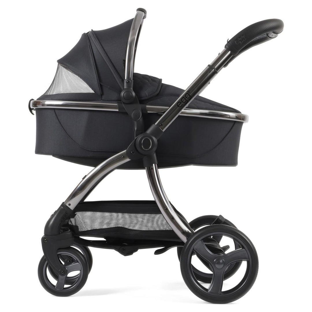egg 3 Luxury Shell 360 i-Size Travel System Bundle, Carbonite