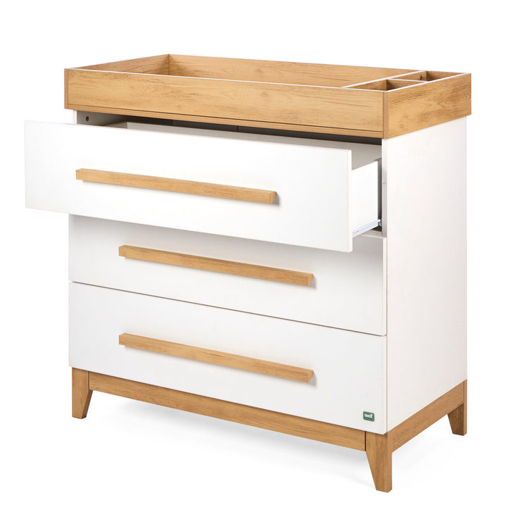 Tutti Bambini Hallee Chest Changer White & Golden Oak 1