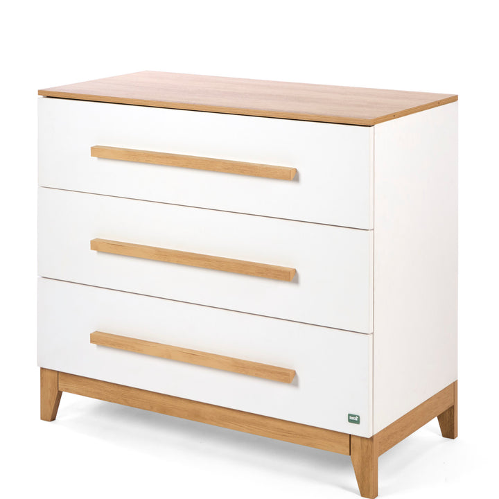 Tutti Bambini Hallee Chest Changer White & Golden Oak 2