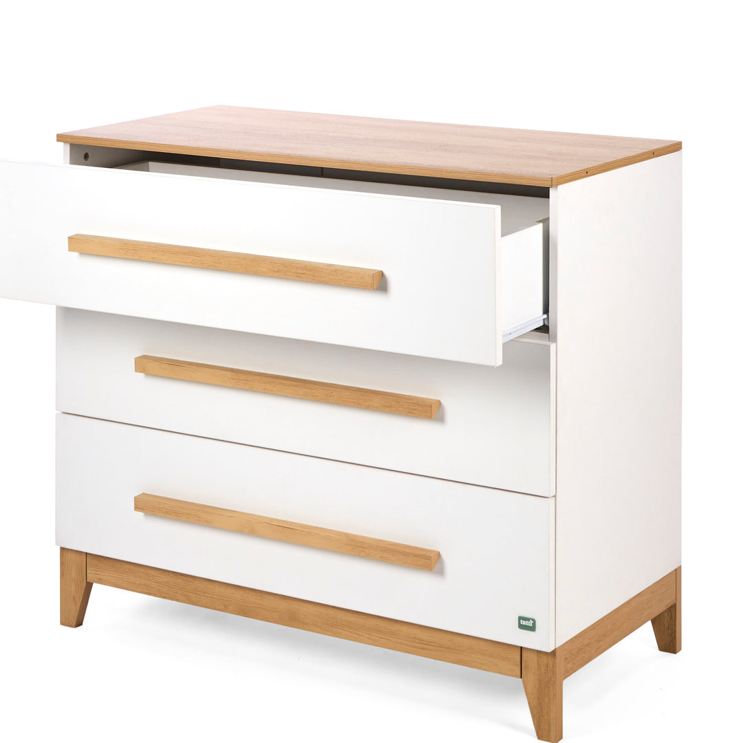 Tutti Bambini Hallee Chest Changer White & Golden Oak 3