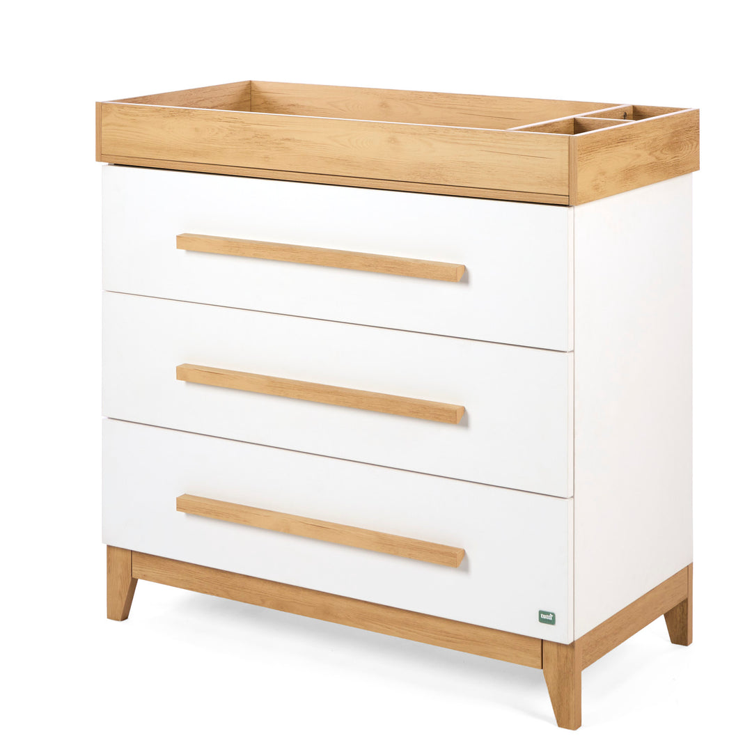 Tutti Bambini Hallee Chest Changer White & Golden Oak 6
