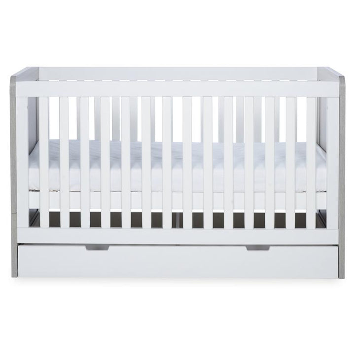 Ickle Bubba Pembrey 3 Piece Furniture Set, Under Drawer & Mattress, Ash Grey & White