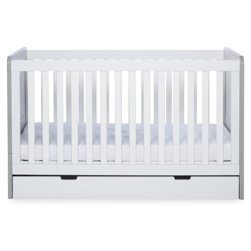 Ickle Bubba Pembrey 3 Piece Furniture Set, Under Drawer & Mattress, Ash Grey & White