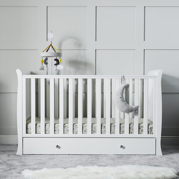 Ickle Bubba Snowdon Classic Sleigh Cot Bed, White