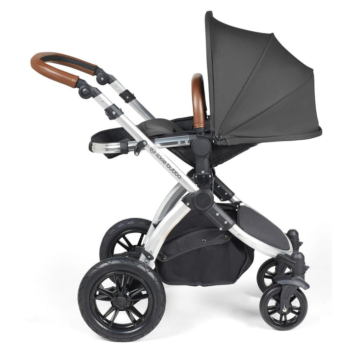 Ickle Bubba Stomp Luxe i-Size Cirrus Travel System & Home 14 Piece Bundle, Charcoal Grey/Silver