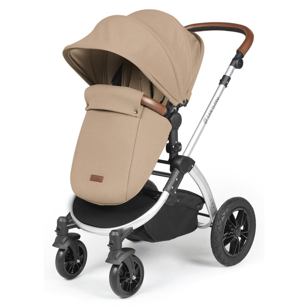 Ickle Bubba Stomp Luxe i-Size Cirrus Travel System & Home 14 Piece Bundle, Desert/Silver