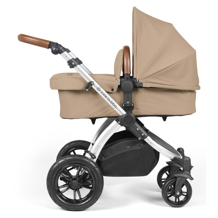 Ickle Bubba Stomp Luxe i-Size Cirrus Travel System & Home 14 Piece Bundle, Desert/Silver