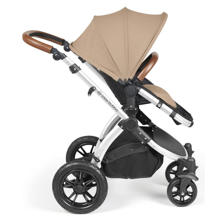 Ickle Bubba Stomp Luxe i-Size Cirrus Travel System & Home 14 Piece Bundle, Desert/Silver