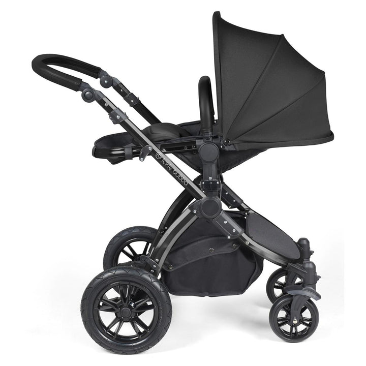 Ickle Bubba Stomp Luxe i-Size Cirrus Travel System & Home 14 Piece Bundle, Midnight/Black