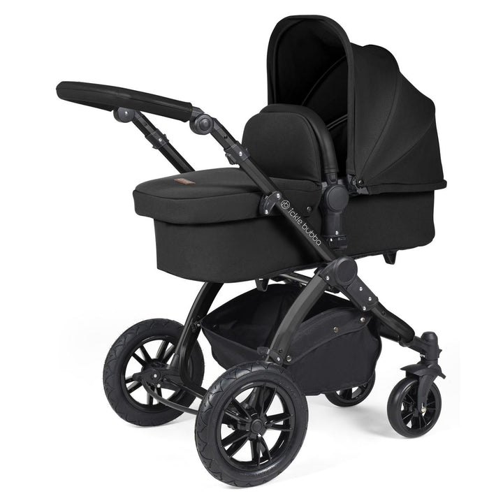 Ickle Bubba Stomp Luxe i-Size Cirrus Travel System & Home 14 Piece Bundle, Midnight/Black