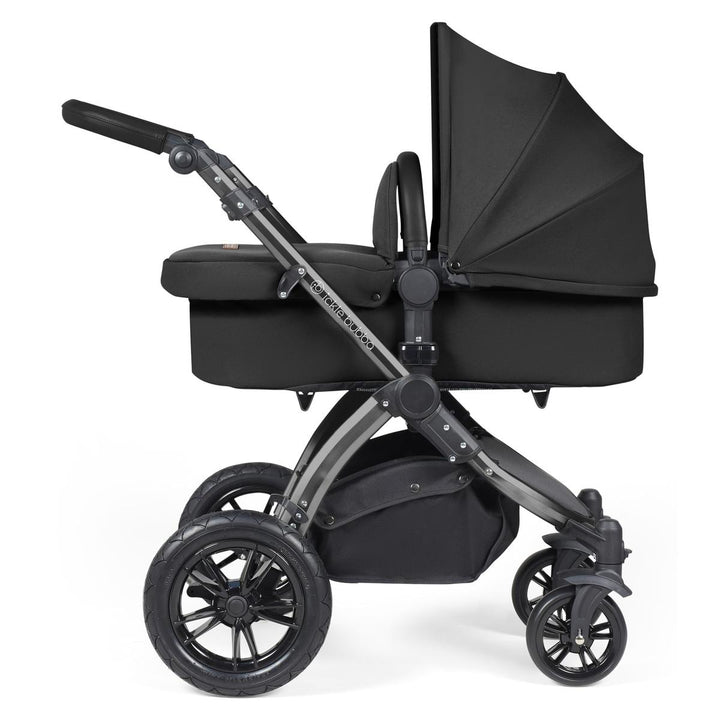 Ickle Bubba Stomp Luxe i-Size Cirrus Travel System & Home 14 Piece Bundle, Midnight/Black