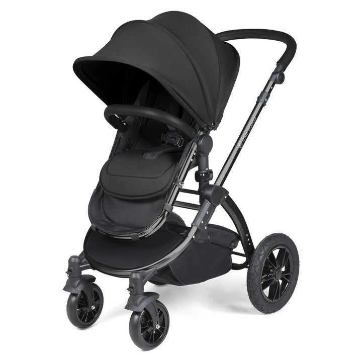 Ickle Bubba Stomp Luxe i-Size Cirrus Travel System & Home 14 Piece Bundle, Midnight/Black