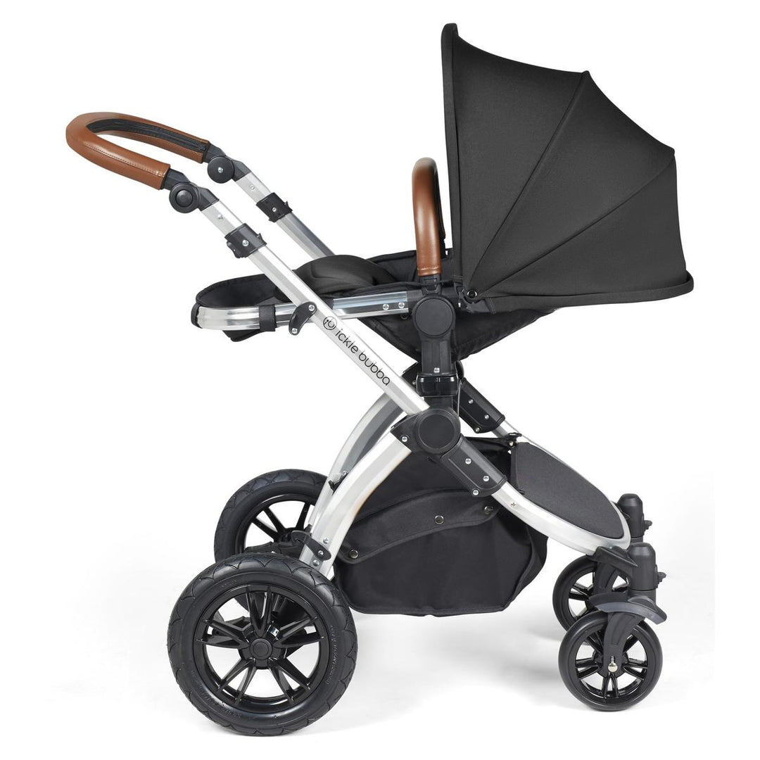 Ickle Bubba Stomp Luxe i-Size Cirrus Travel System & Home 14 Piece Bundle, Midnight/Silver