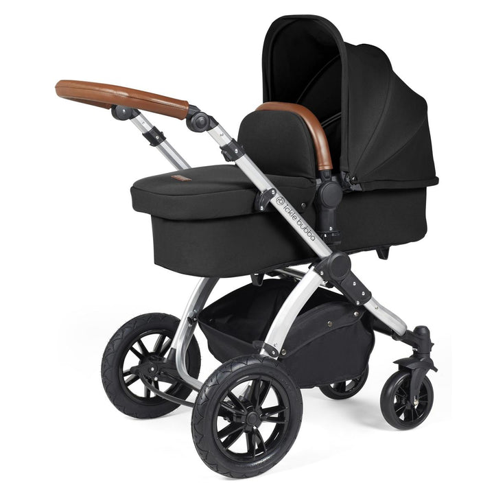 Ickle Bubba Stomp Luxe i-Size Cirrus Travel System & Home 14 Piece Bundle, Midnight/Silver