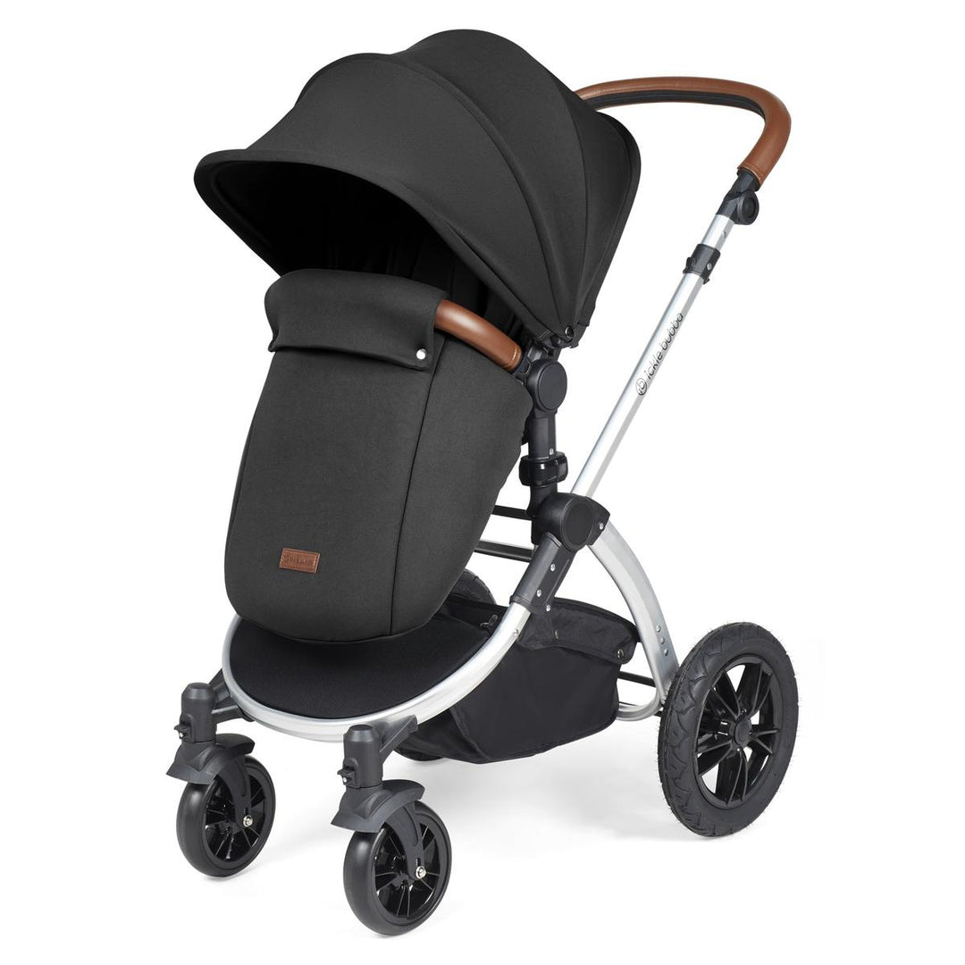 Ickle Bubba Stomp Luxe i-Size Cirrus Travel System & Home 14 Piece Bundle, Midnight/Silver