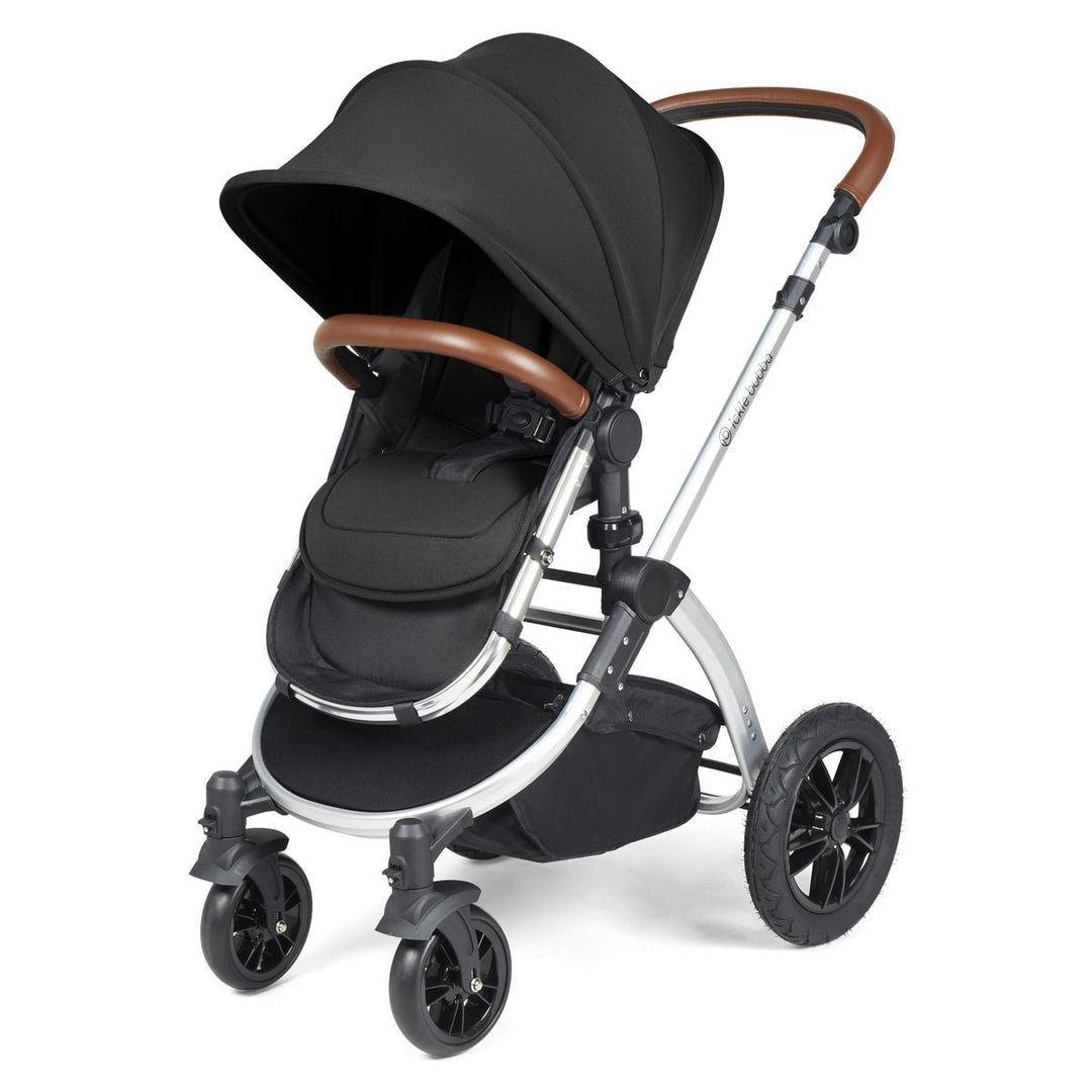 Ickle Bubba Stomp Luxe i-Size Cirrus Travel System & Home 14 Piece Bundle, Midnight/Silver