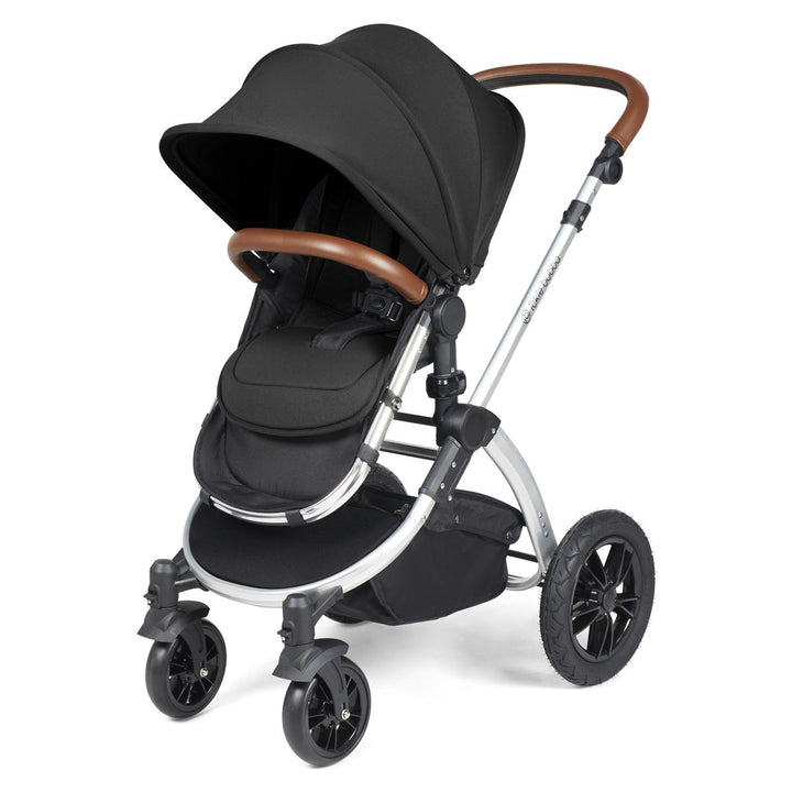 Ickle Bubba Stomp Luxe i-Size Cirrus Travel System & Home 14 Piece Bundle, Midnight/Silver