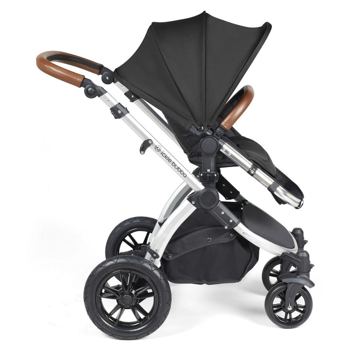 Ickle Bubba Stomp Luxe i-Size Cirrus Travel System & Home 14 Piece Bundle, Midnight/Silver