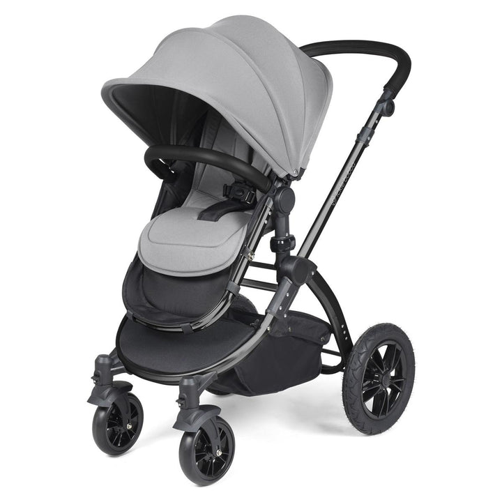 Ickle Bubba Stomp Luxe i-Size Cirrus Travel System & Home 14 Piece Bundle, Pearl Grey/Black