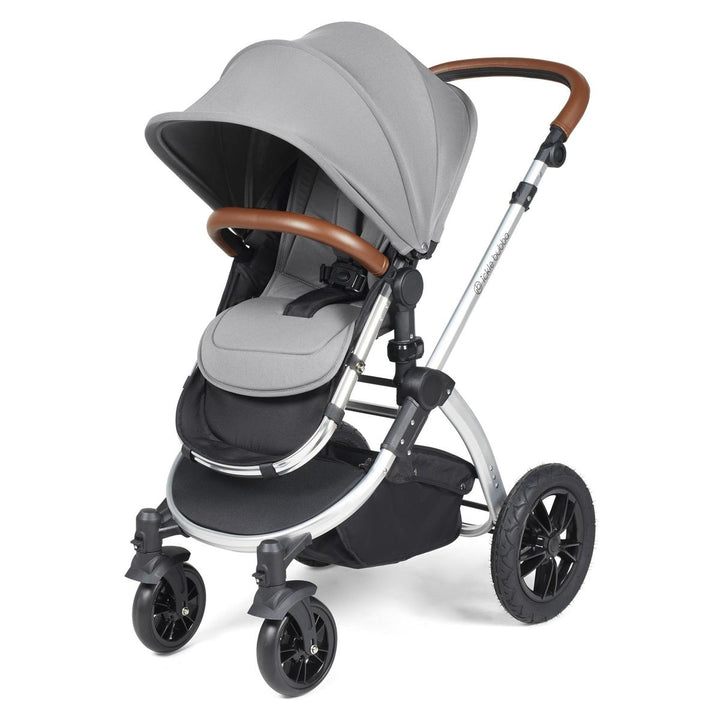 Ickle Bubba Stomp Luxe i-Size Cirrus Travel System & Home 14 Piece Bundle, Pearl Grey/Silver