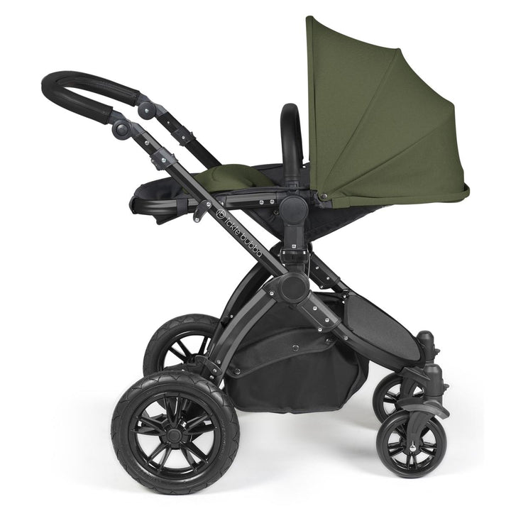 Ickle Bubba Stomp Luxe i-Size Cirrus Travel System & Home 14 Piece Bundle, Woodland/Black