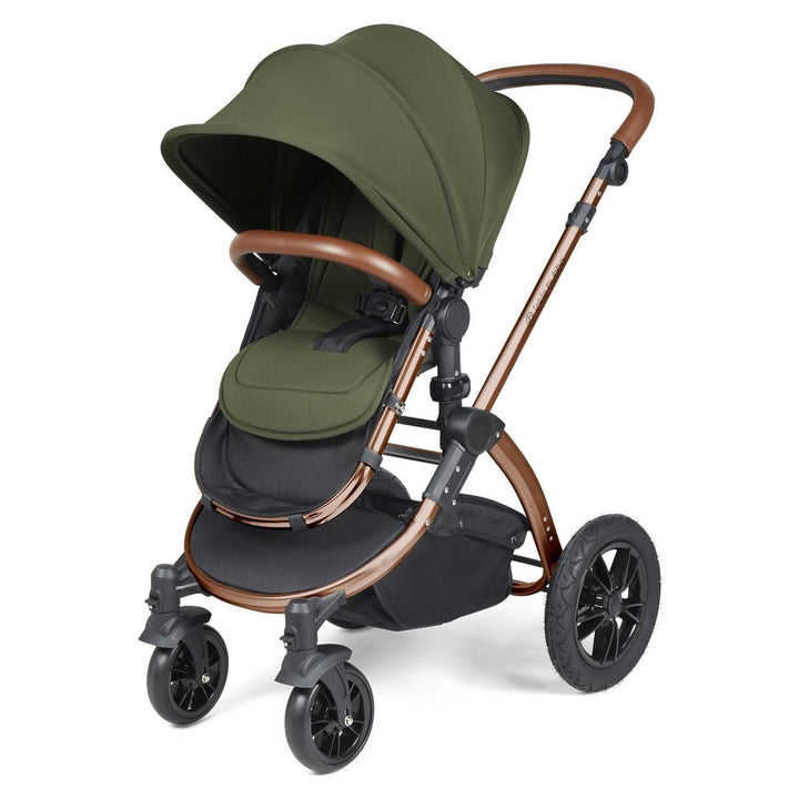 Ickle Bubba Stomp Luxe i-Size Cirrus Travel System & Home 14 Piece Bundle, Woodland/Bronze