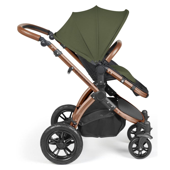 Ickle Bubba Stomp Luxe i-Size Cirrus Travel System & Home 14 Piece Bundle, Woodland/Bronze