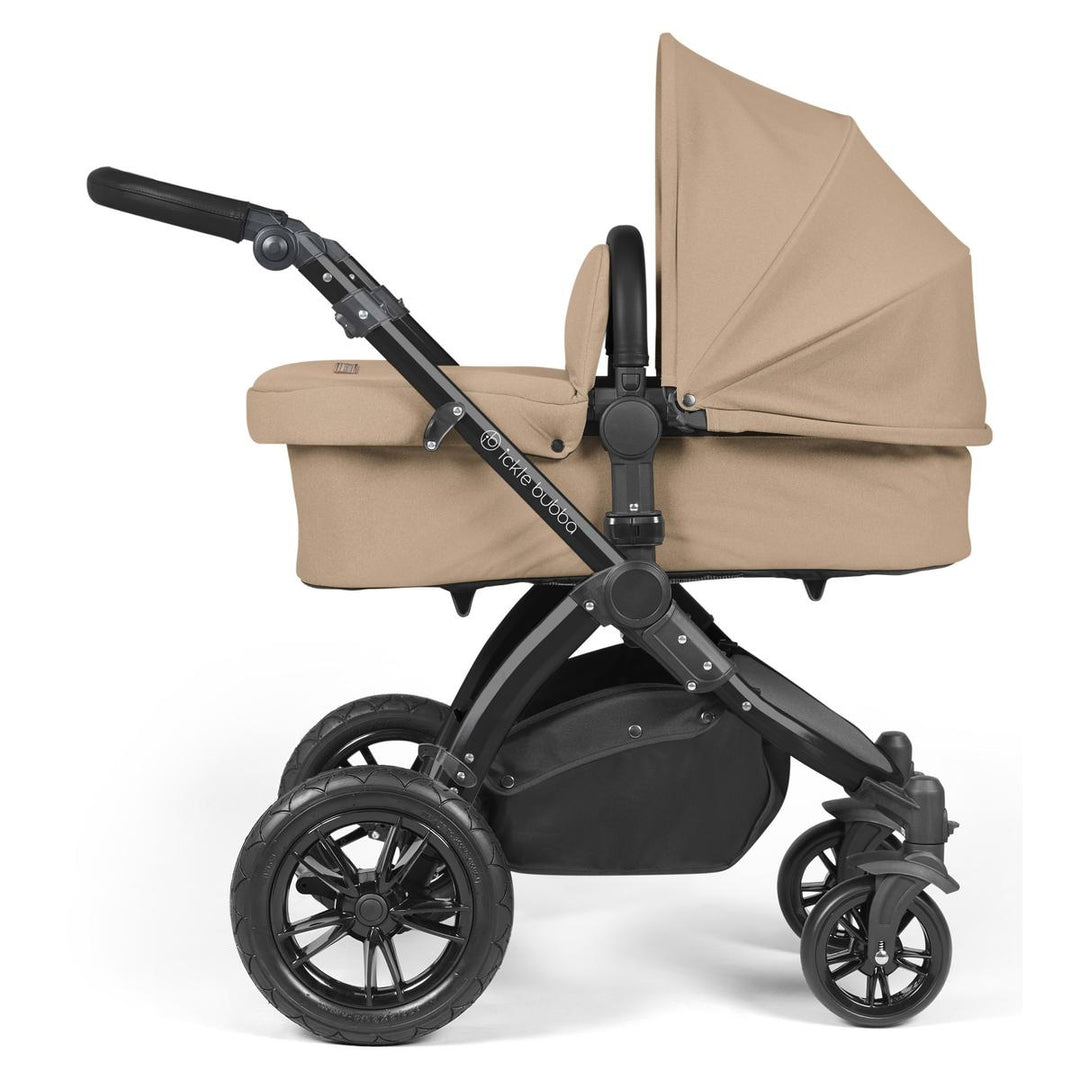 Ickle Bubba Stomp Luxe All in One Stratus i-Size Travel System Bundle, Desert / Black