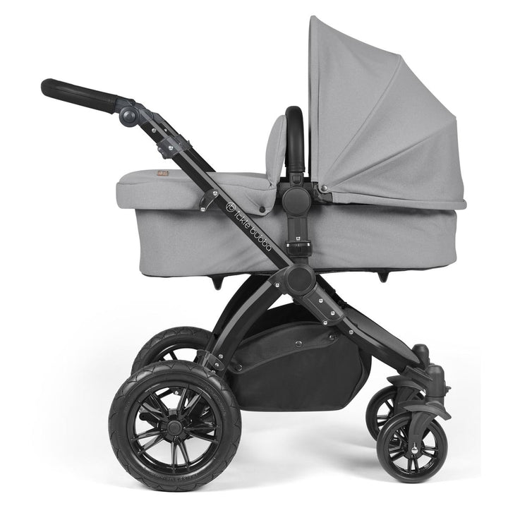Ickle Bubba Stomp Luxe 2 in 1 Pram Bundle, Pearl Grey / Black