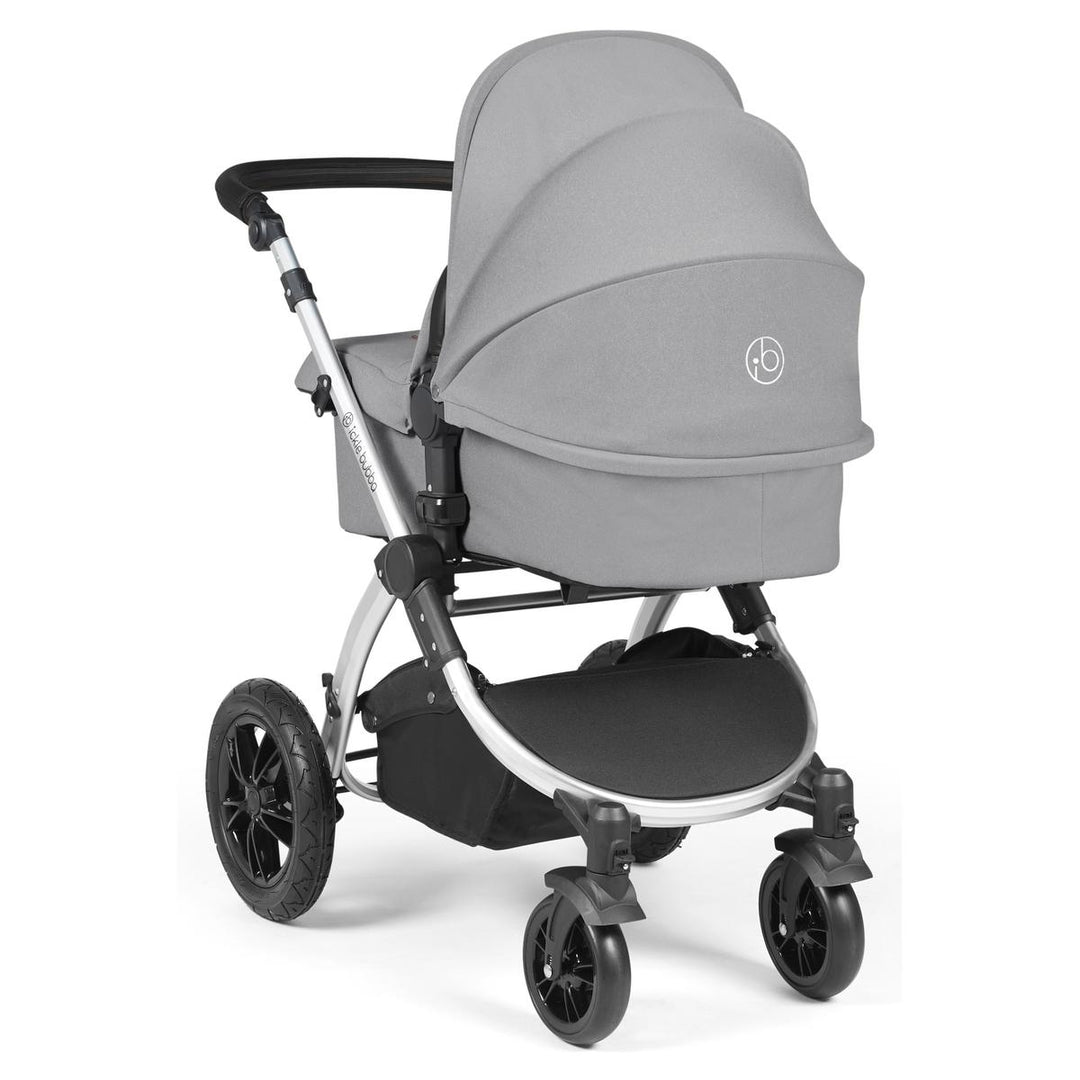 Ickle Bubba Stomp Luxe 2 in 1 Pram Bundle, Pearl Grey / Silver