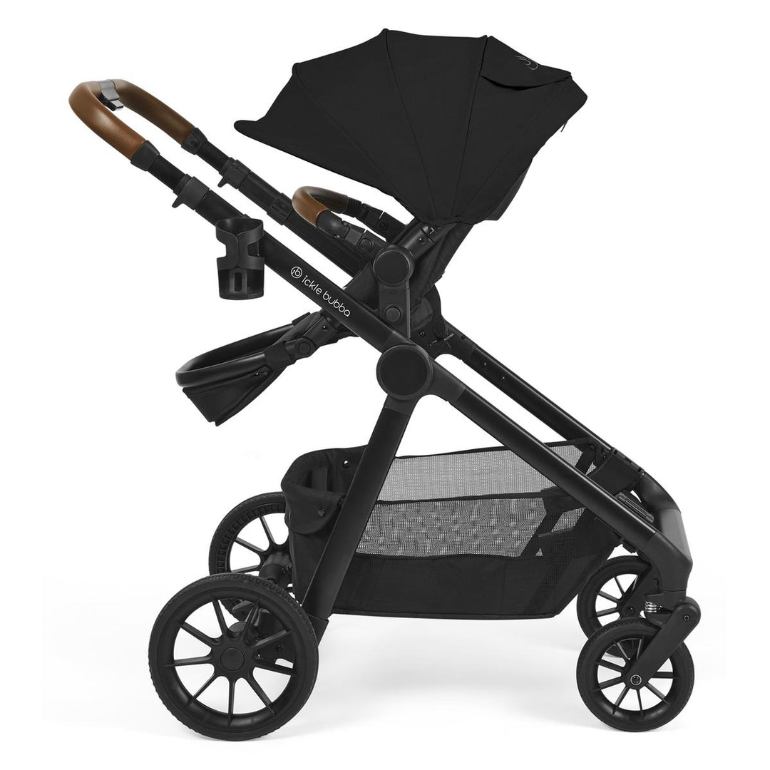 Ickle Bubba Virgo Growing Family 14 Piece Travel System with i-Size Cirrus Car Seat + Isofix Base, Black