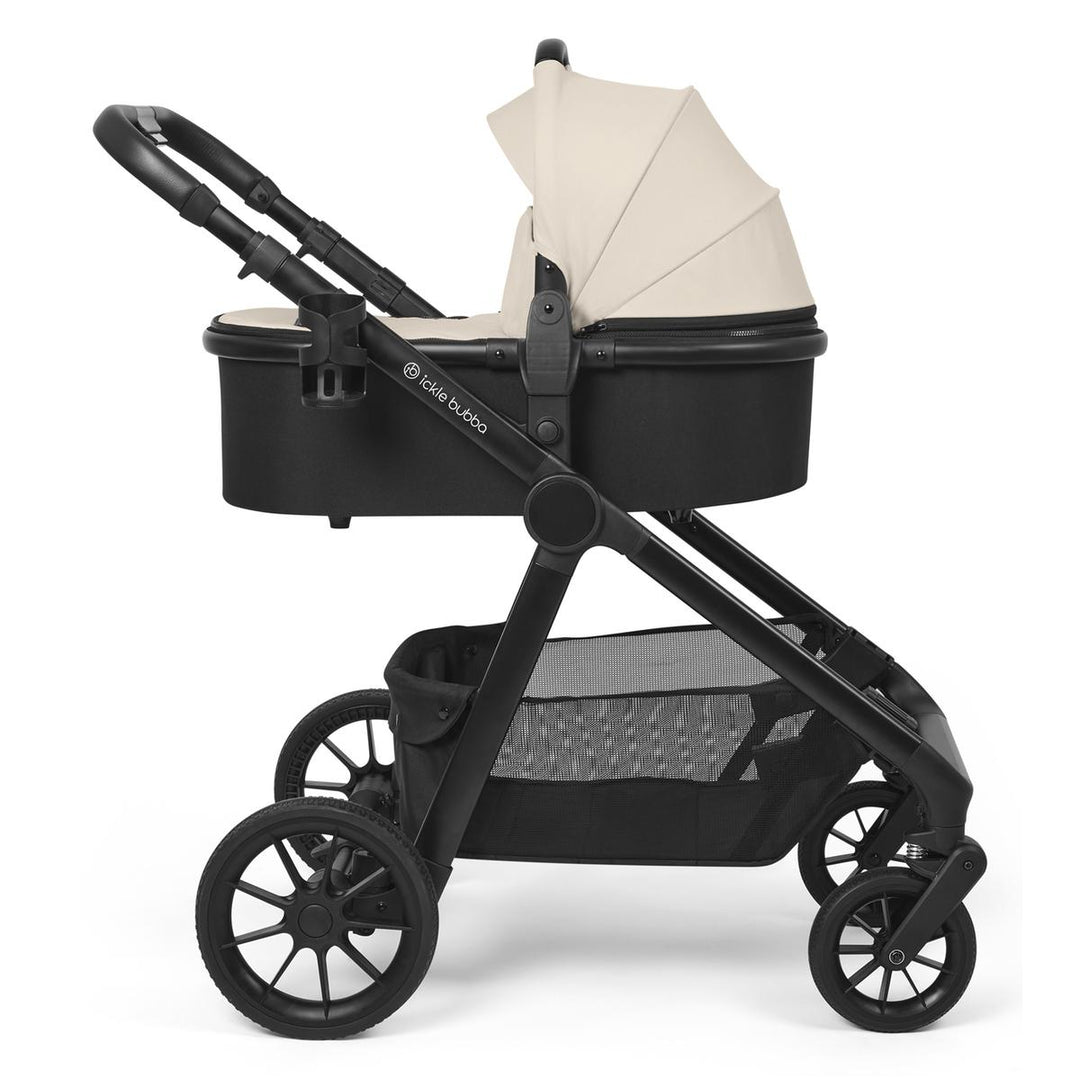 Ickle Bubba Virgo Growing Family 14 Piece Travel System with i-Size Cirrus Car Seat + Isofix Base, Stone