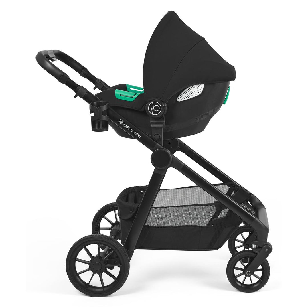 Ickle Bubba Virgo Growing Family 14 Piece Travel System with i-Size Cirrus Car Seat + Isofix Base, Stone
