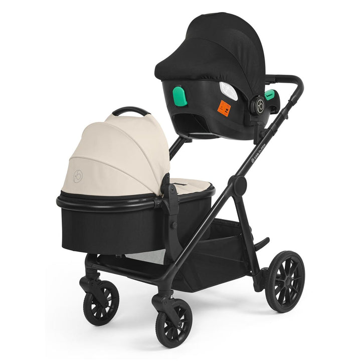 Ickle Bubba Virgo Growing Family 14 Piece Travel System with i-Size Cirrus Car Seat + Isofix Base, Stone