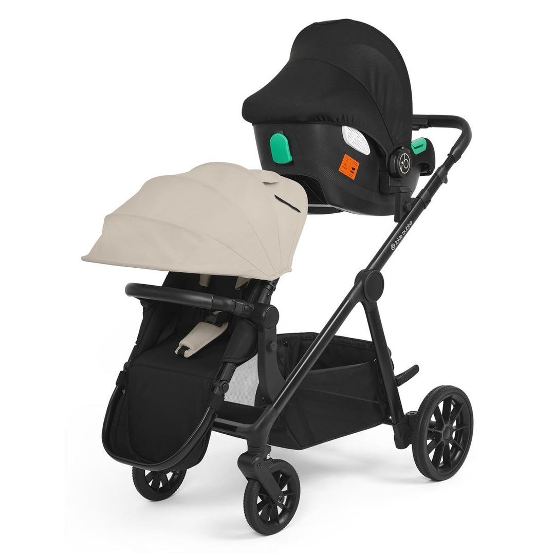 Ickle Bubba Virgo Growing Family 14 Piece Travel System with i-Size Cirrus Car Seat + Isofix Base, Stone