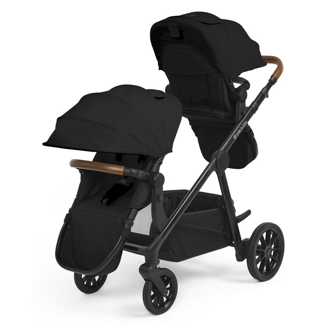 Ickle Bubba Virgo Twin 18 Piece Travel System with i-Size Cirrus Car Seats & Isofix Bases, Black