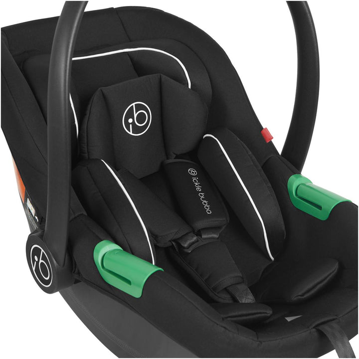 Ickle Bubba Virgo Twin 18 Piece Travel System with i-Size Cirrus Car Seats & Isofix Bases, Black