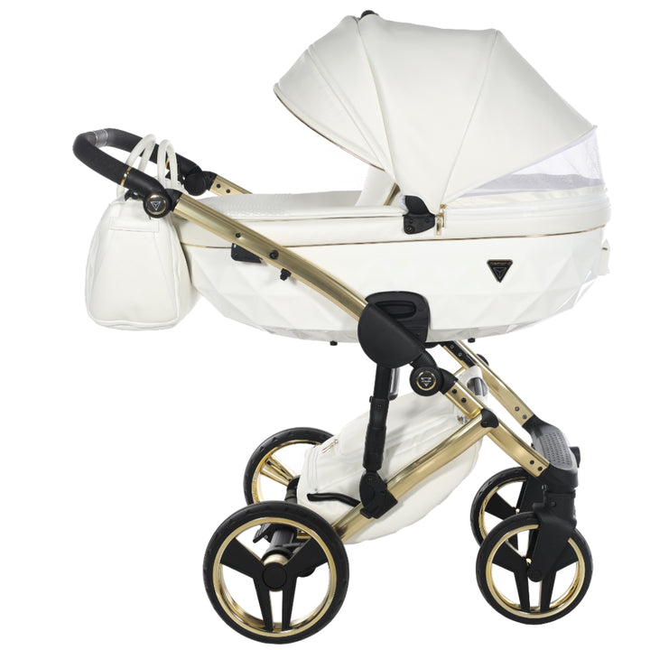 Junama Fluo Individual 2 in 1 Pram & Pushchair, White Gold