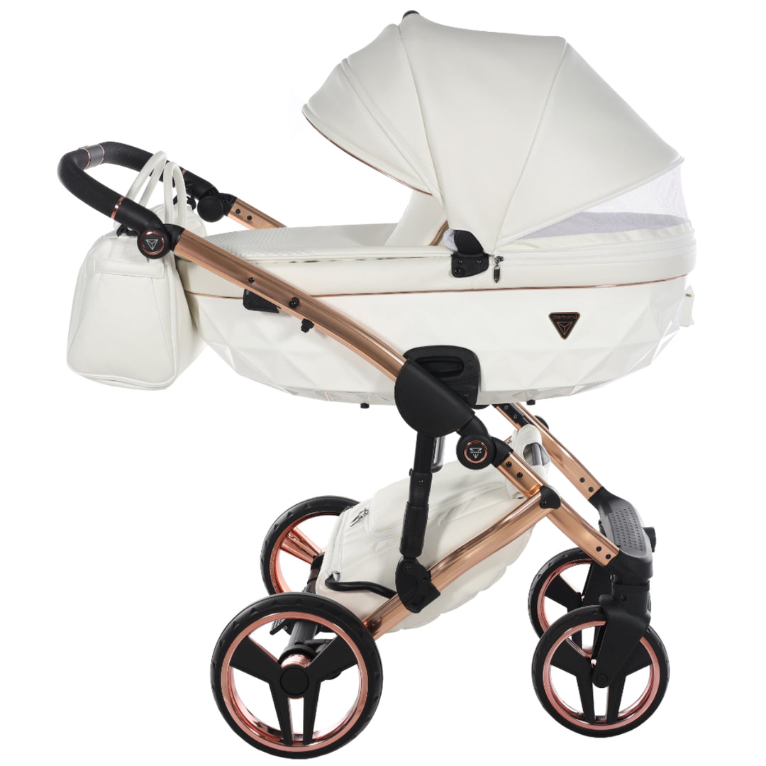 Junama Fluo Individual 4 in 1 Isofix Travel System, White Rose Gold
