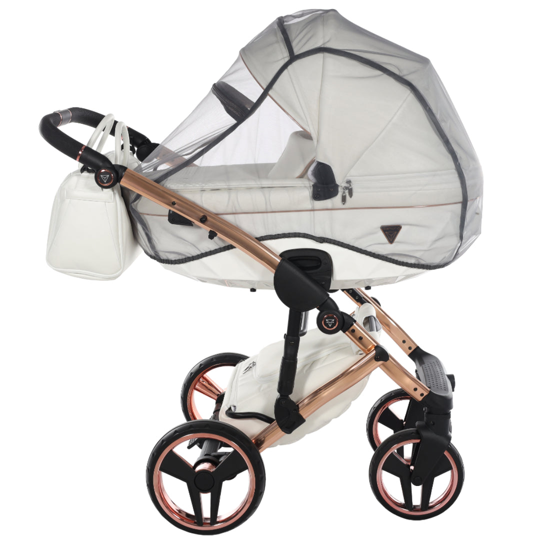 Junama Fluo Individual 4 in 1 Isofix Travel System, White Rose Gold